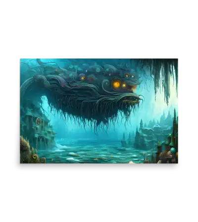 24 WATER MONSTER SIDE Poster