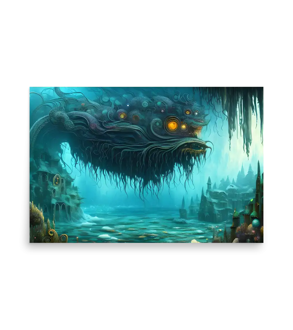 24 WATER MONSTER SIDE Poster