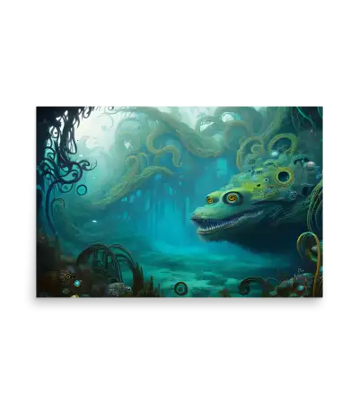 28 WATER MONSTER SIDE Poster