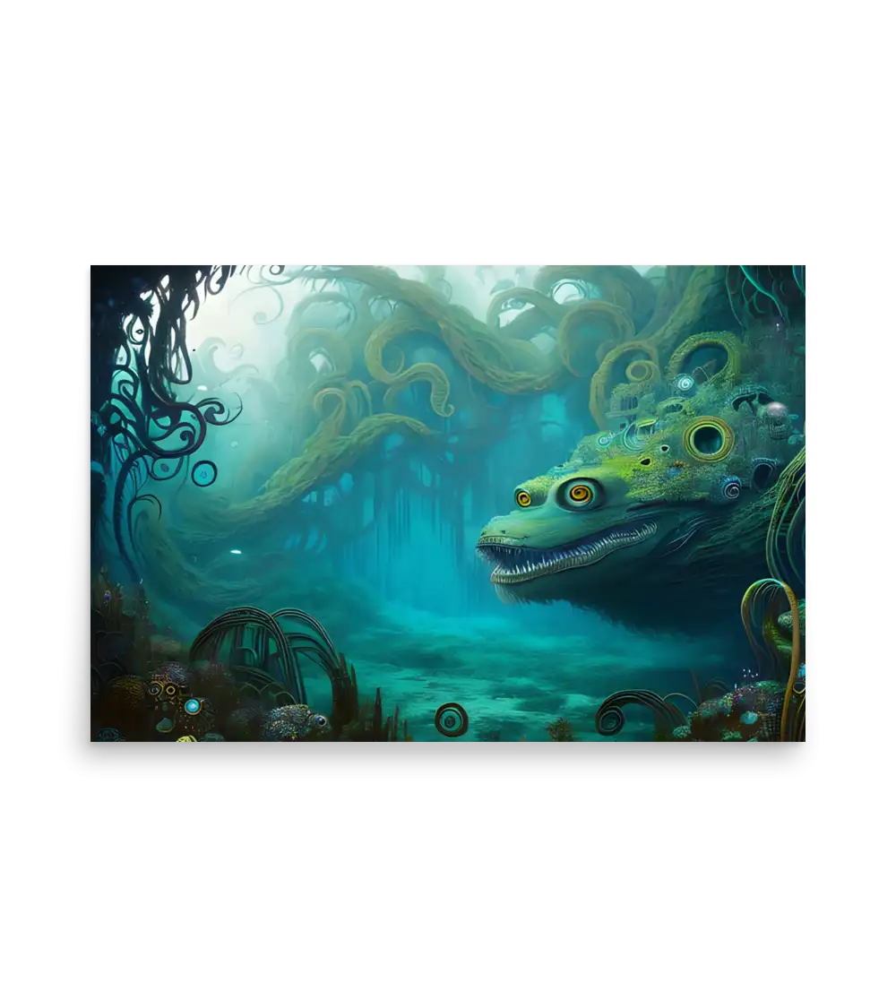 28 WATER MONSTER SIDE Poster