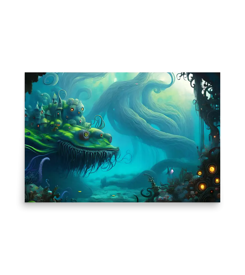 27 WATER MONSTER SIDE Poster