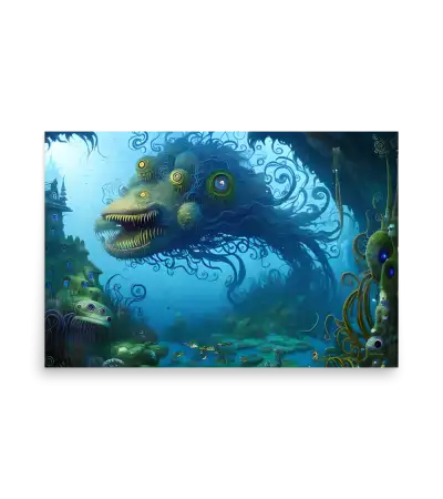 33 WATER MONSTER SIDE Poster