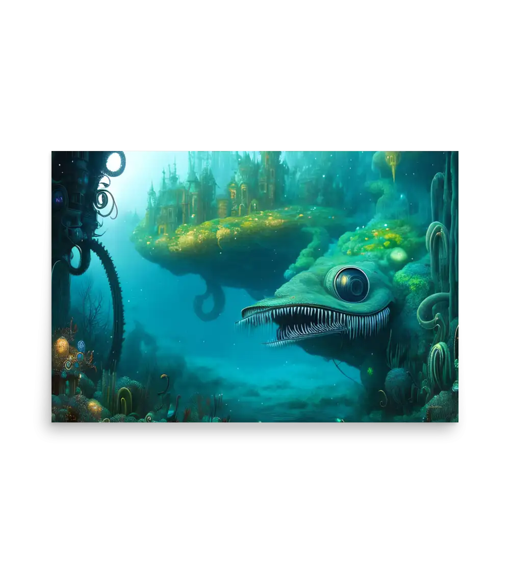 30 WATER MONSTER SIDE Poster