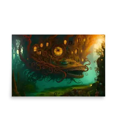 06 WATER MONSTER RED Poster