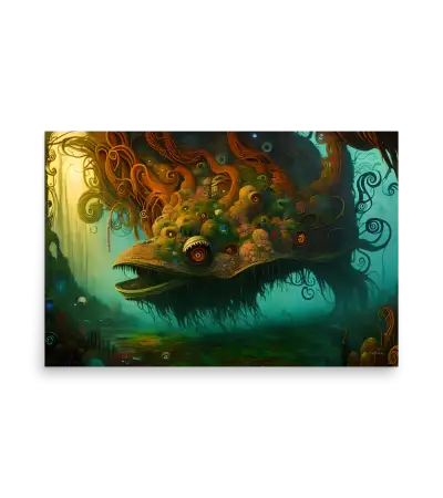 20 WATER MONSTER RED Poster