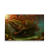 19 WATER MONSTER RED Poster