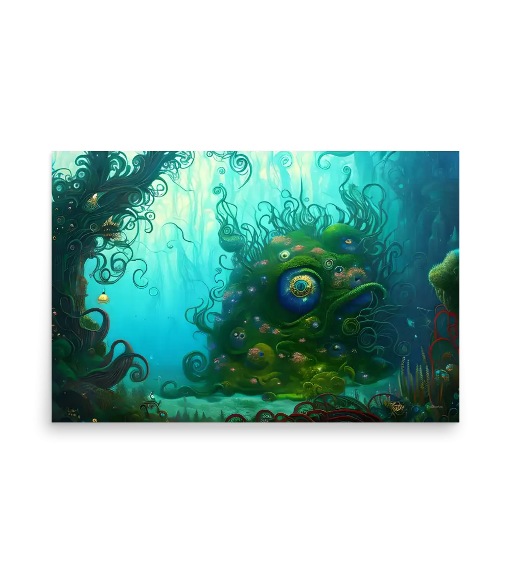 01 WATER MONSTER MYSTERIOUS Poster