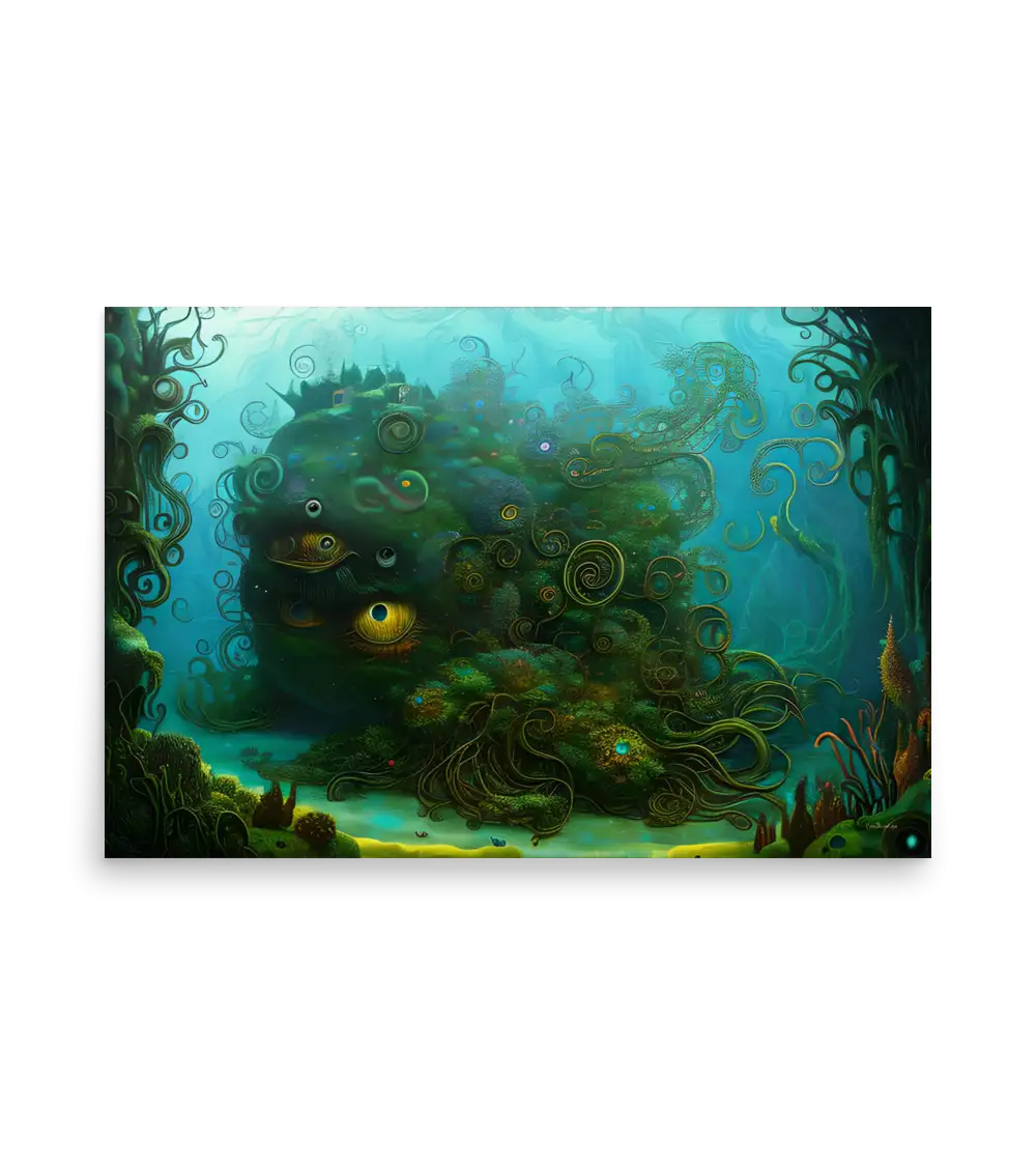 02 WATER MONSTER MYSTERIOUS Poster