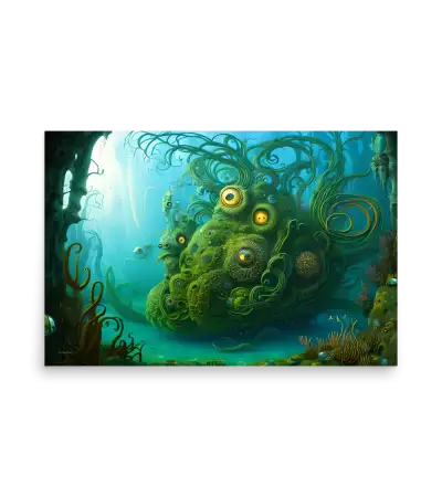 03 WATER MONSTER MYSTERIOUS Poster