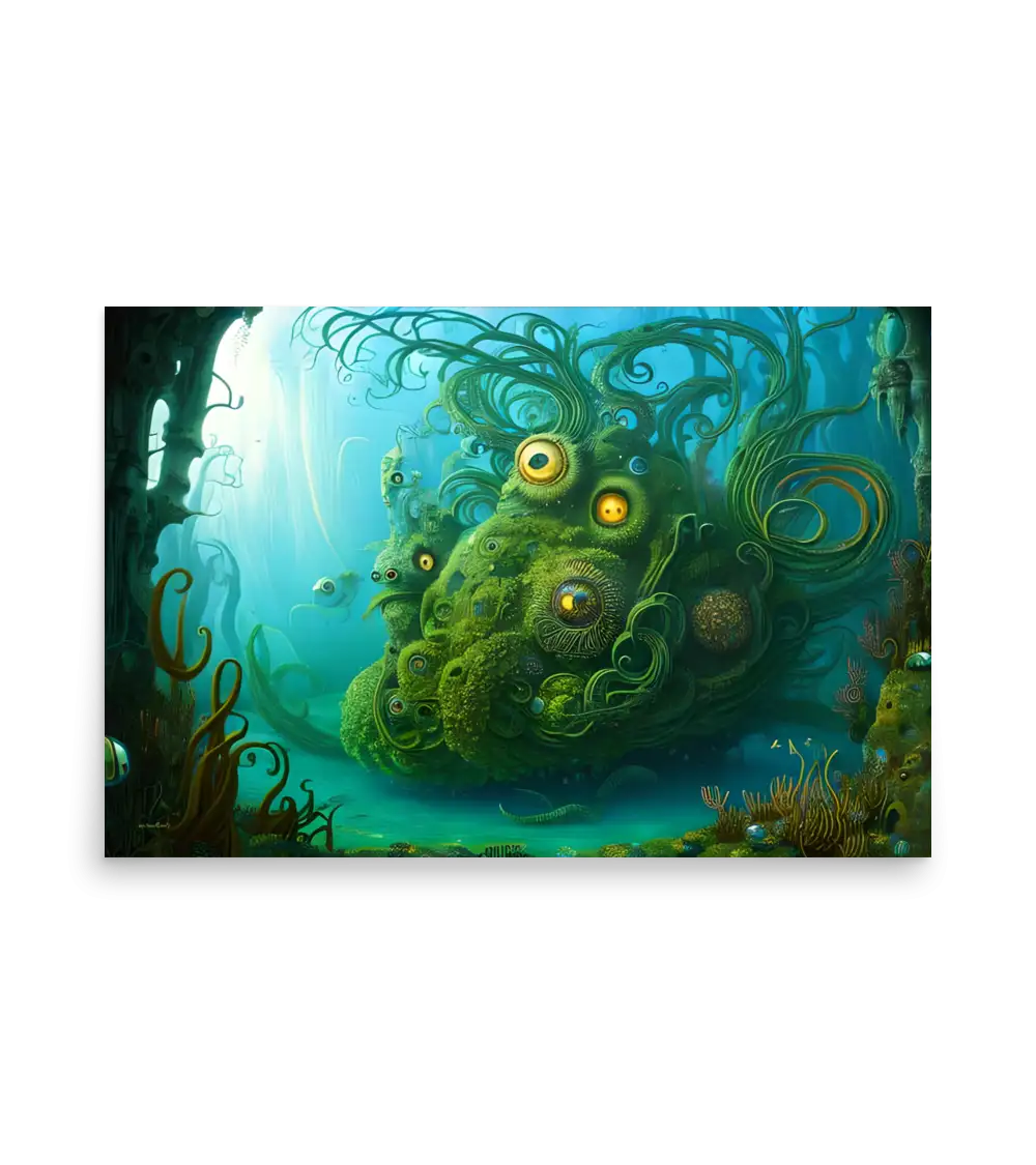 03 WATER MONSTER MYSTERIOUS Poster