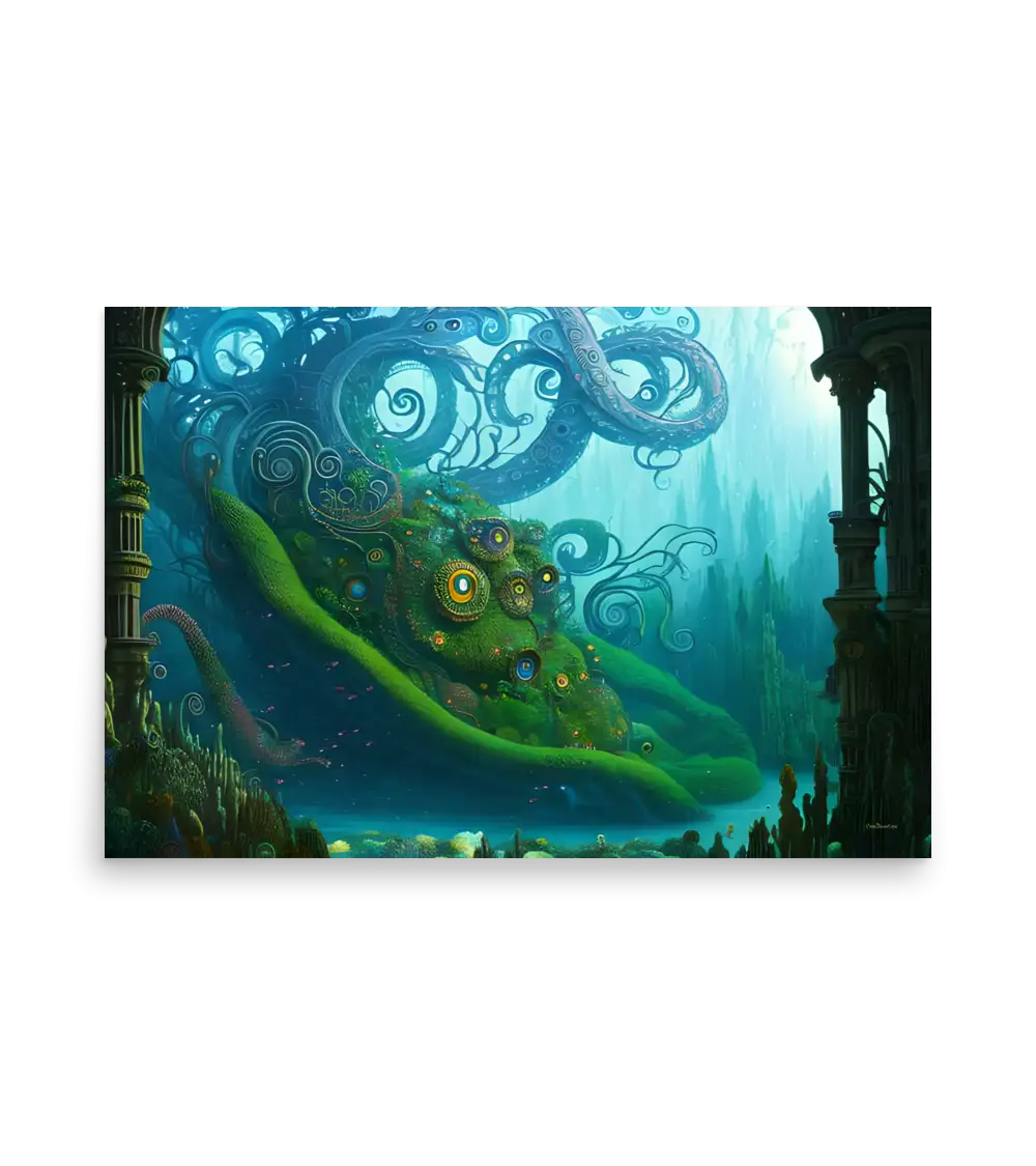 07 WATER MONSTER MYSTERIOUS Poster