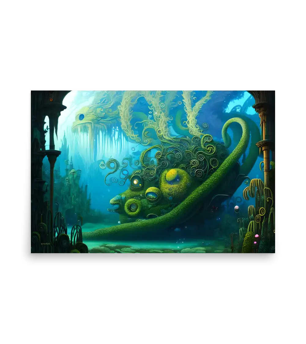 06 WATER MONSTER MYSTERIOUS Poster