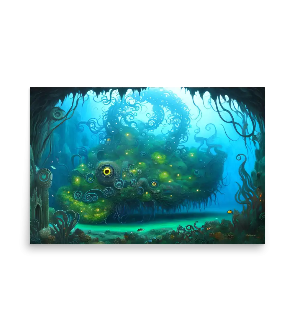 04 WATER MONSTER MYSTERIOUS Poster