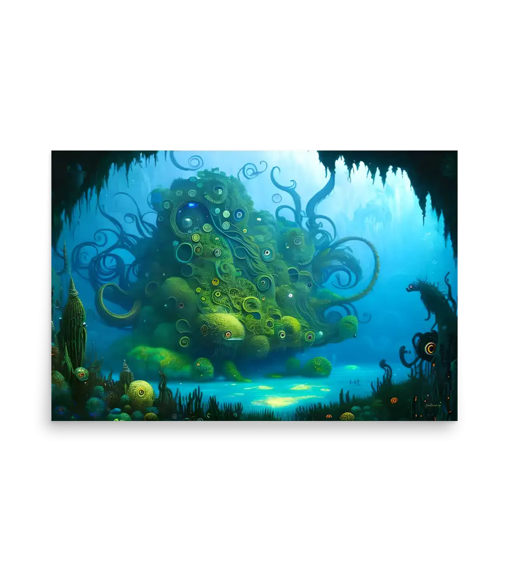 04 WATER HOUSE MONSTER Poster