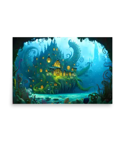 11 WATER HOUSE MONSTER Poster