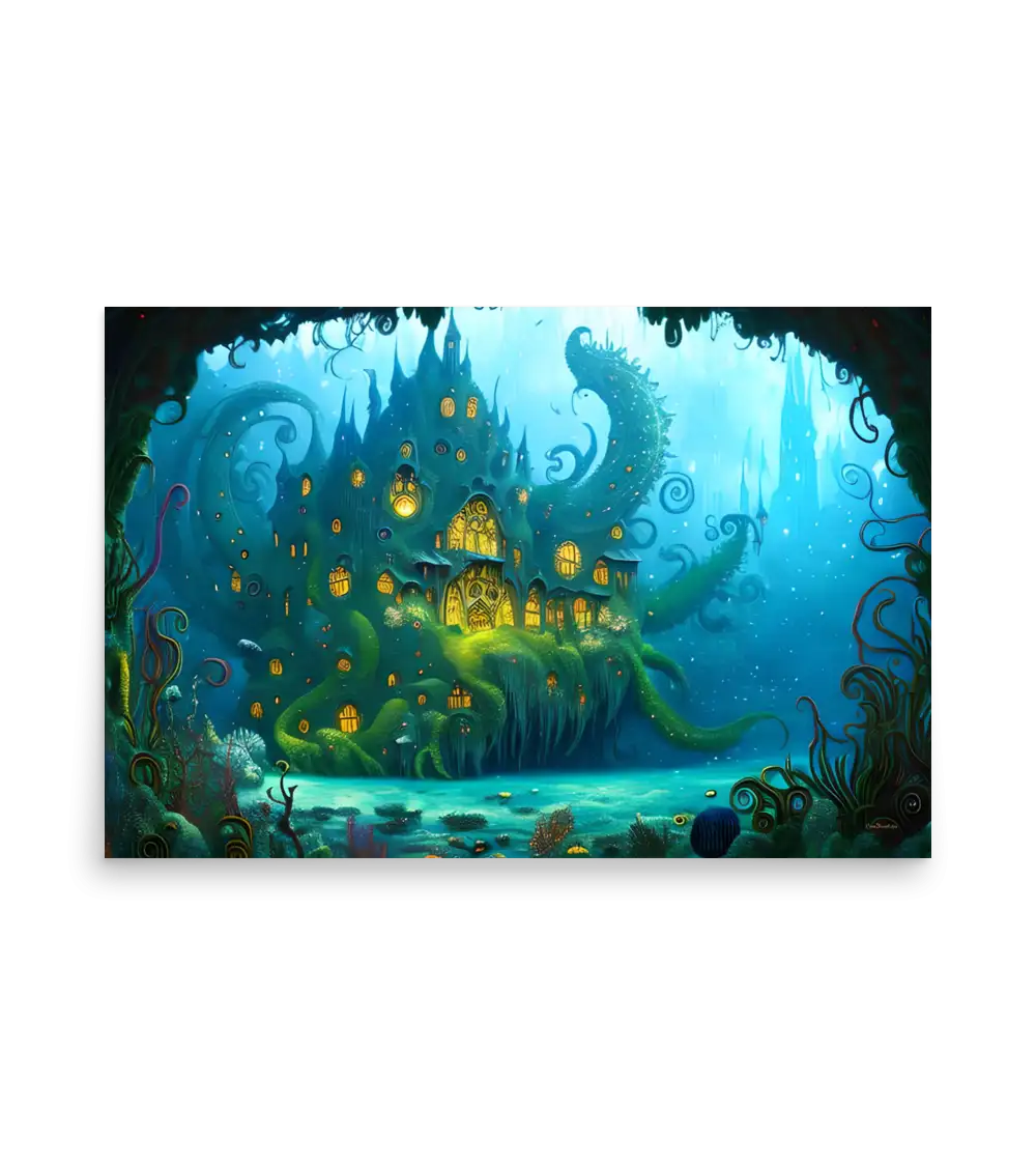 11 WATER HOUSE MONSTER Poster