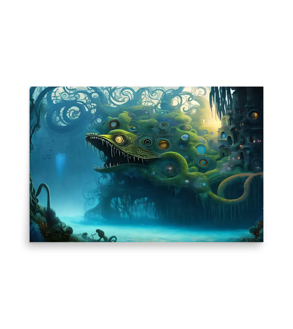 08 WATER HOUSE MONSTER Poster