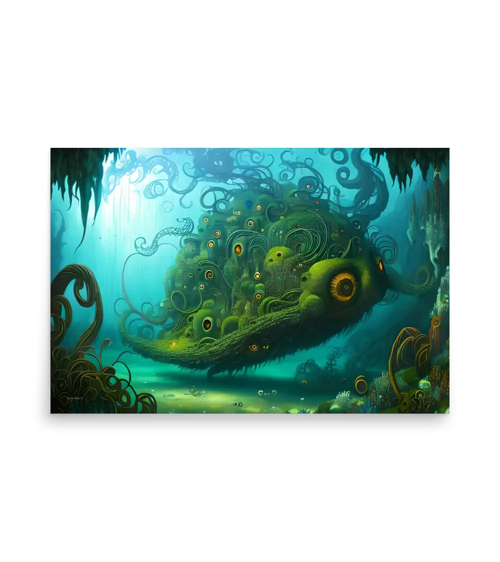 09 WATER HOUSE MONSTER Poster