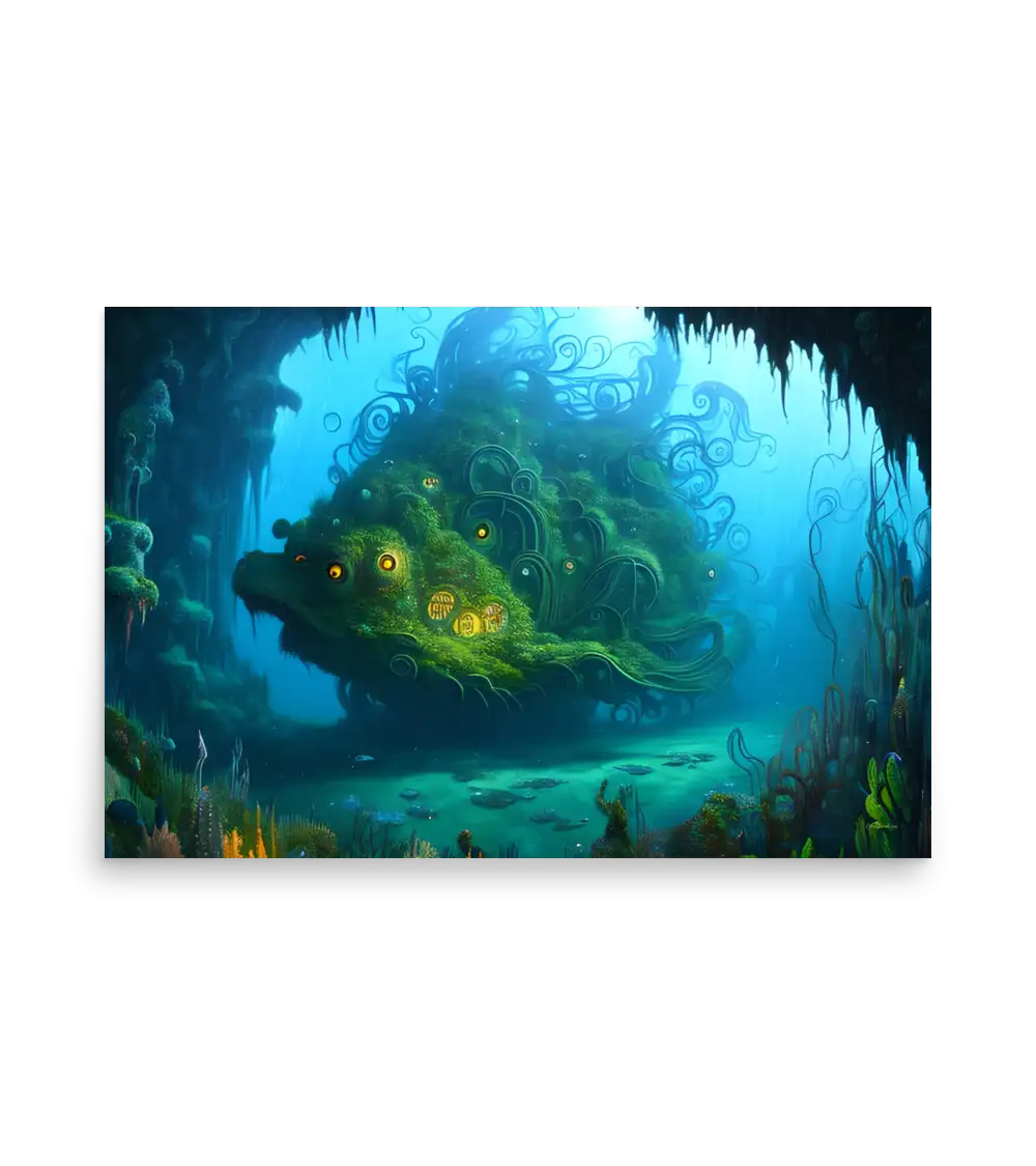 12 WATER HOUSE MONSTER Poster