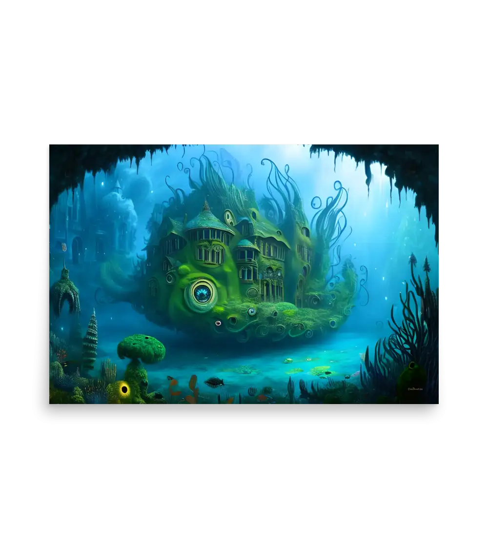18 WATER HOUSE MONSTER Poster