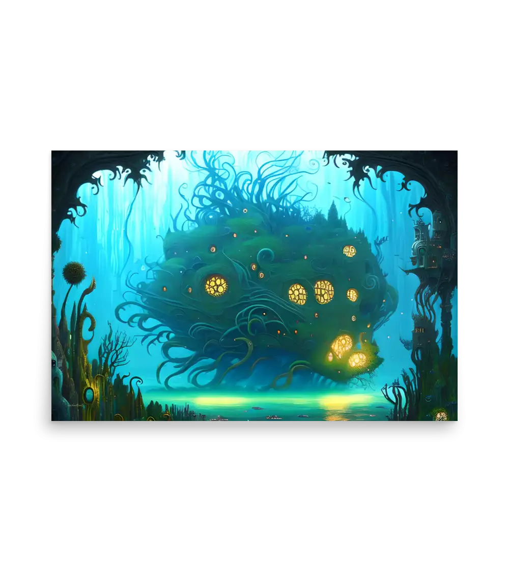 16 WATER HOUSE MONSTER Poster
