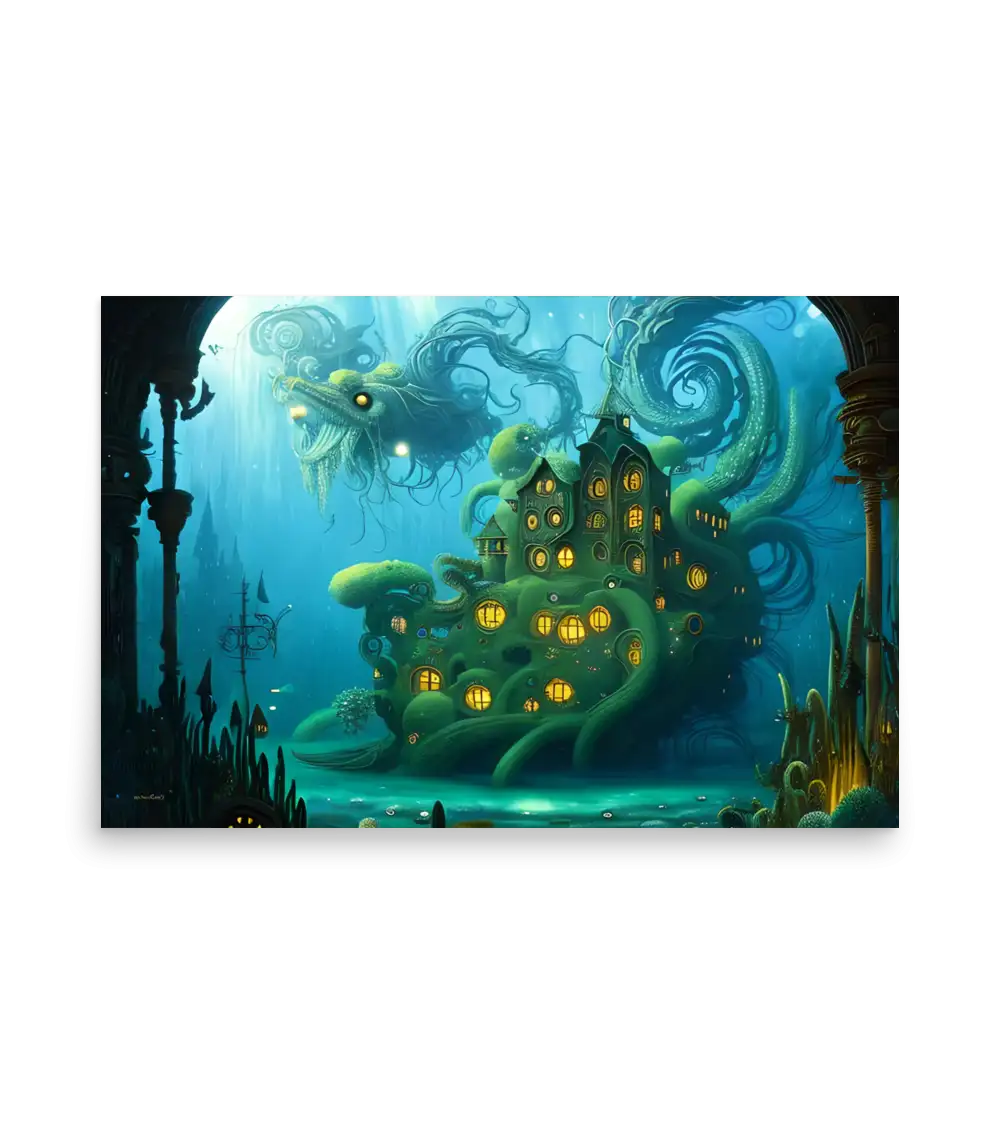 22 WATER HOUSE MONSTER Poster