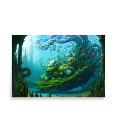 21 WATER HOUSE MONSTER Poster