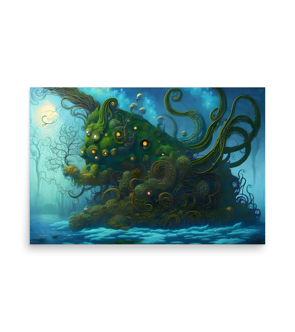 19 WATER HOUSE MONSTER Poster