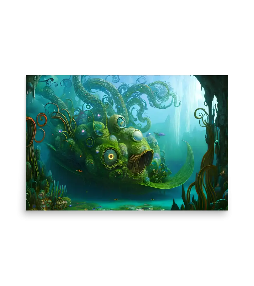 23 WATER HOUSE MONSTER Poster