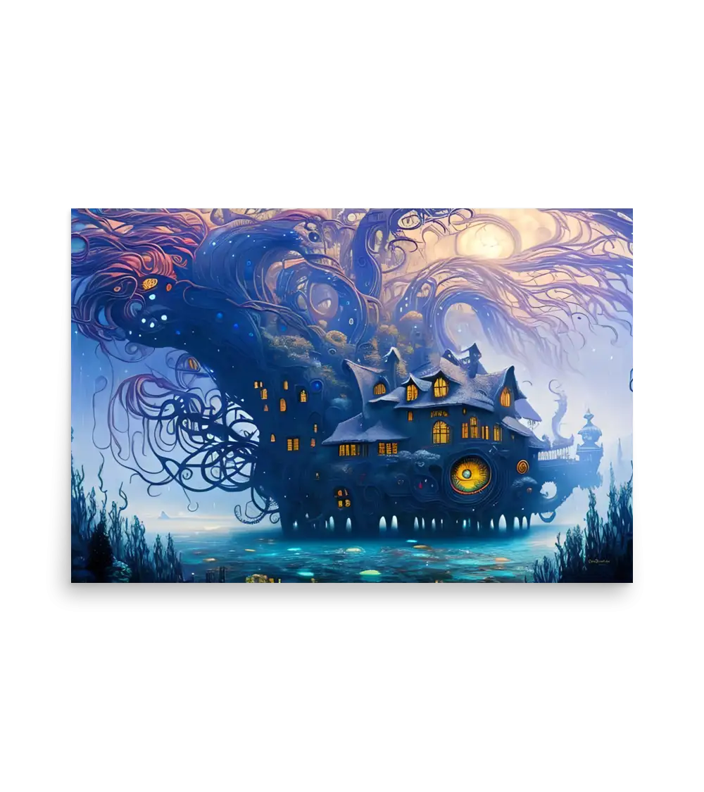 02 WATER DARK HOUSE Poster