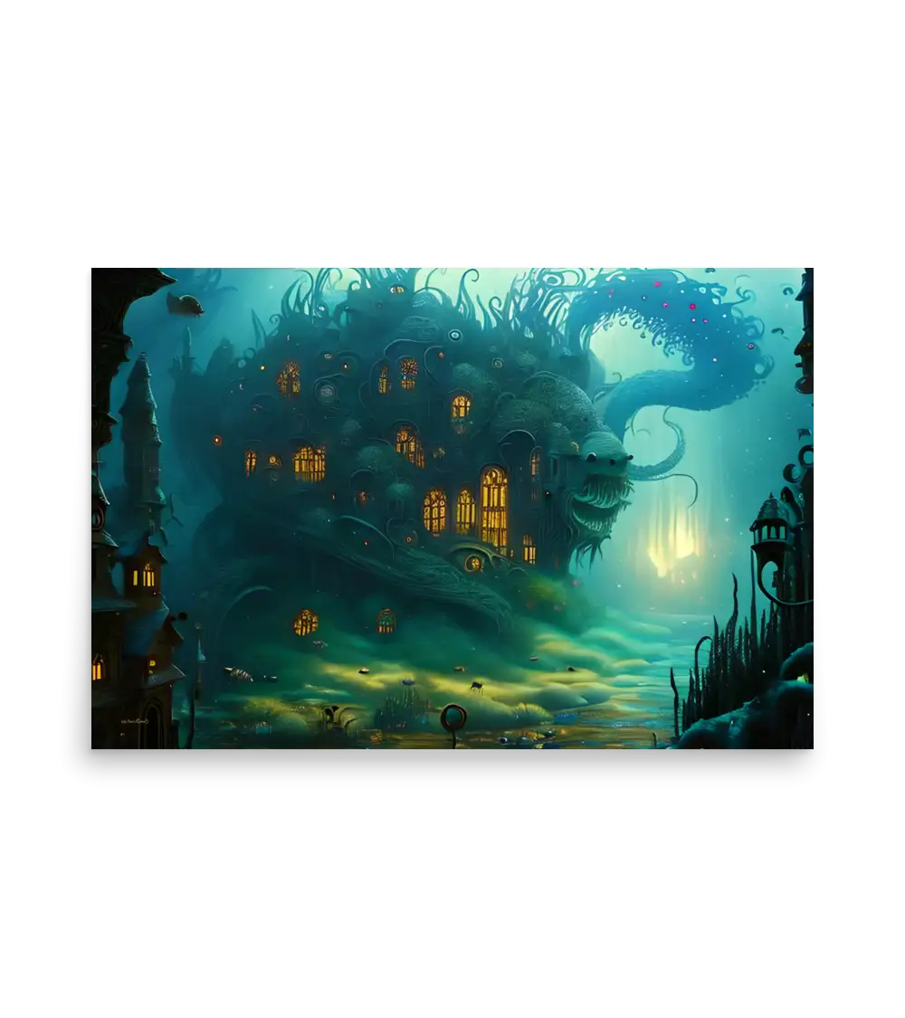 06 WATER DARK HOUSE Poster