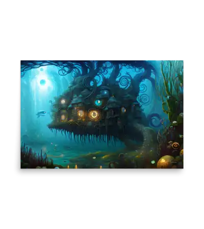 04 WATER DARK HOUSE Poster