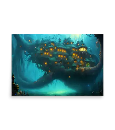 08 WATER DARK HOUSE Poster