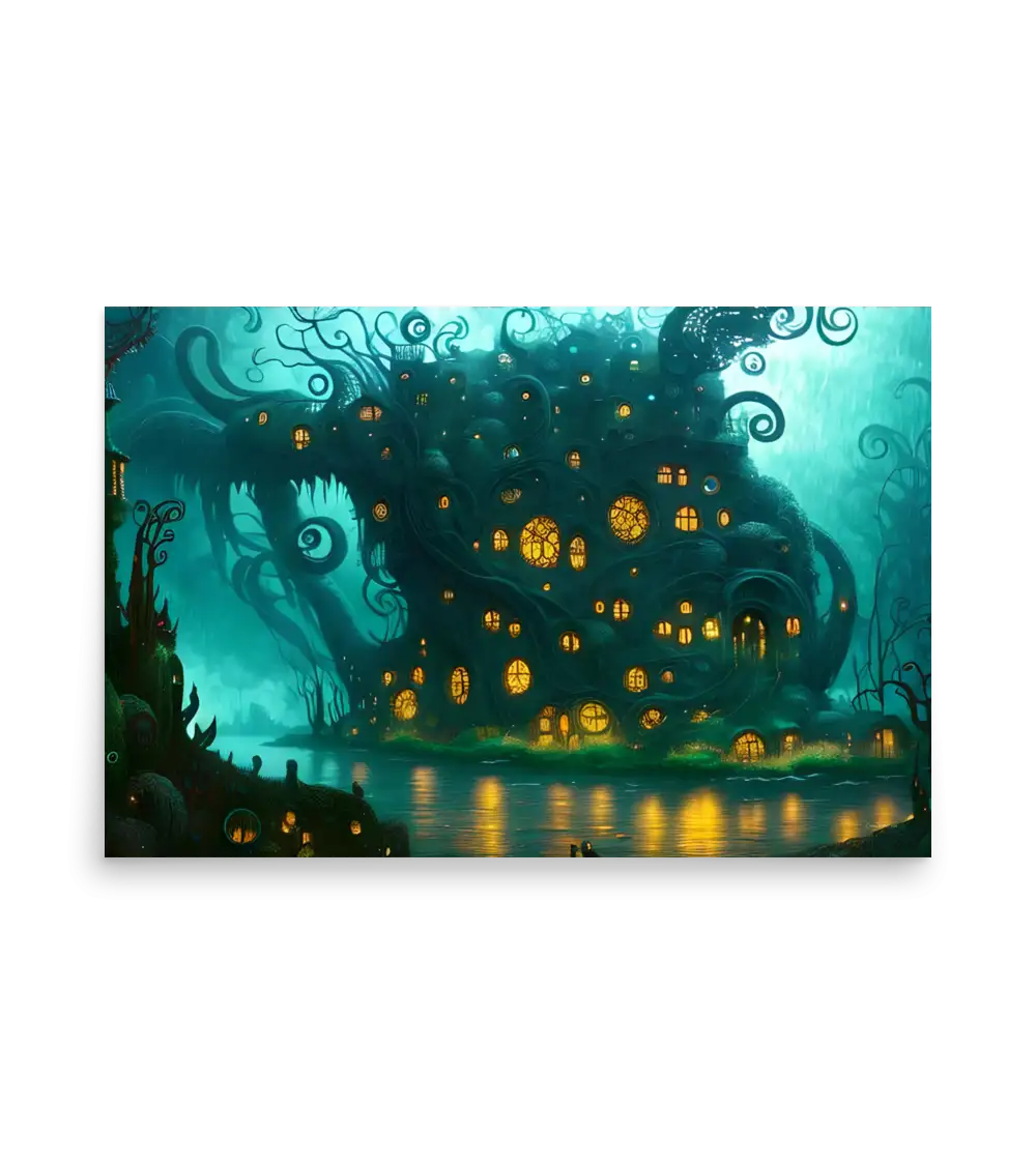 12 WATER DARK HOUSE Poster