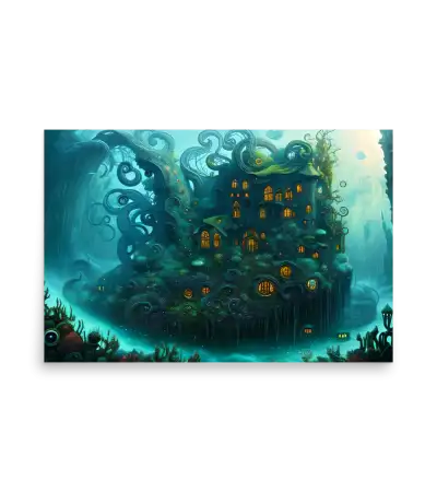 13 WATER DARK HOUSE Poster