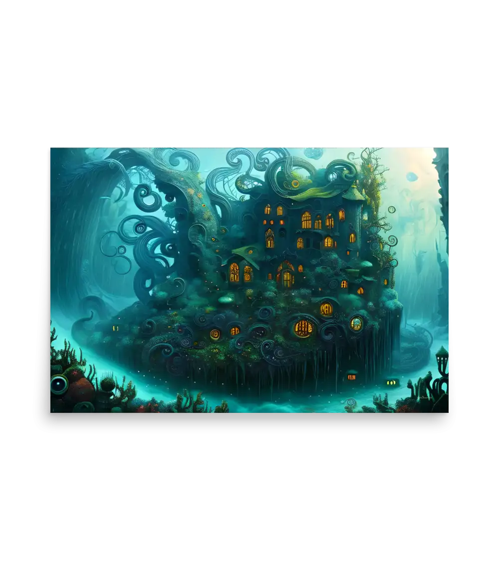 13 WATER DARK HOUSE Poster