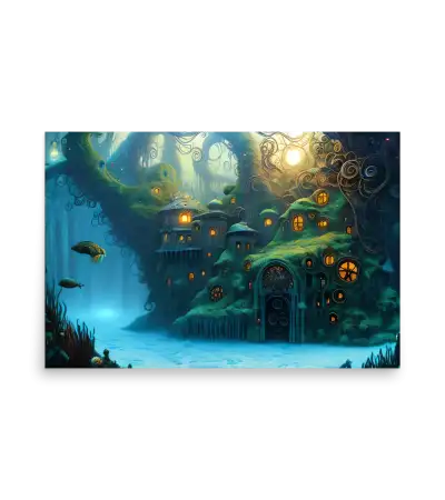 18 WATER DARK HOUSE Poster