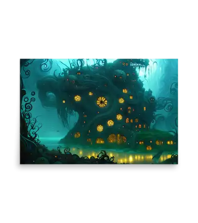 16 WATER DARK HOUSE Poster