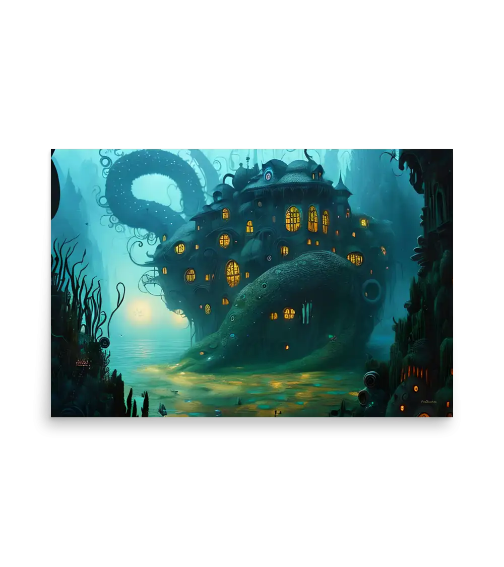 15 WATER DARK HOUSE Poster