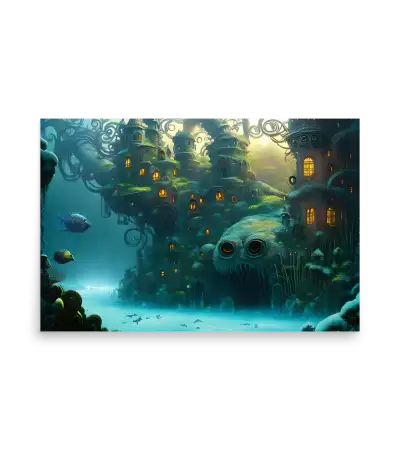 21 WATER DARK HOUSE Poster