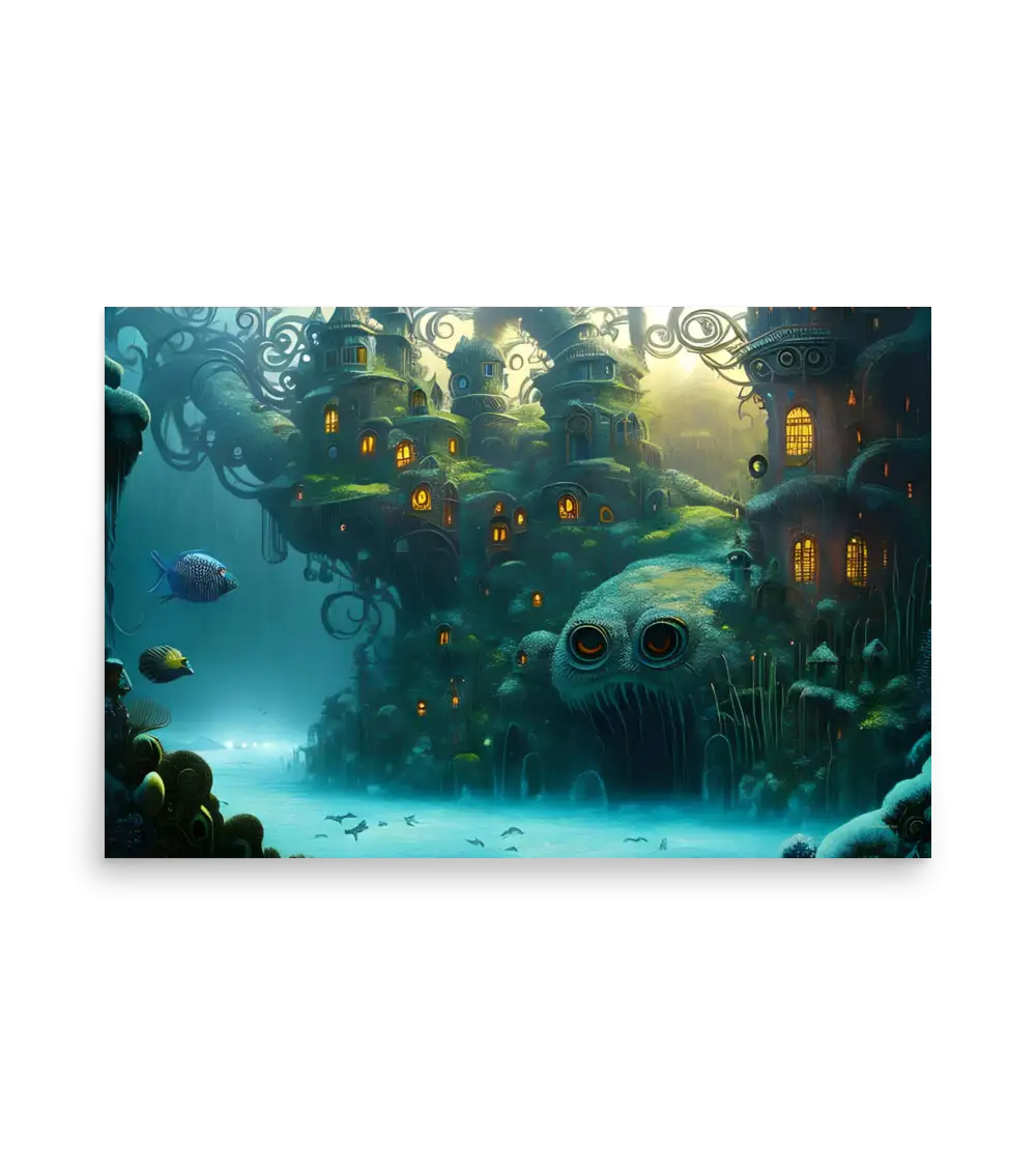 21 WATER DARK HOUSE Poster