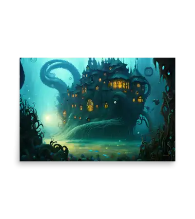 19 WATER DARK HOUSE Poster