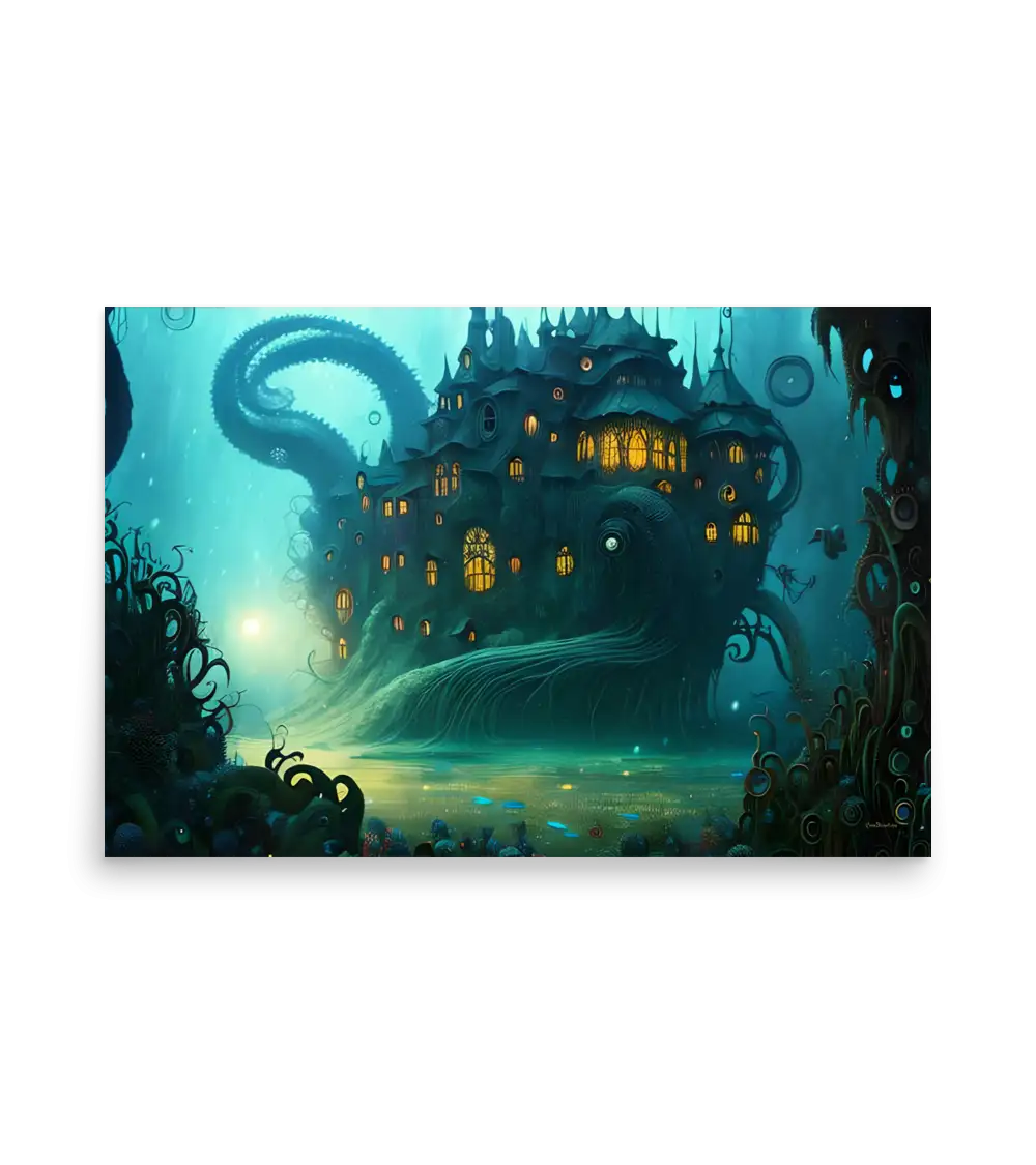 19 WATER DARK HOUSE Poster