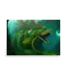 12 WATER MONSTER GREEN Poster
