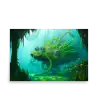14 WATER MONSTER GREEN Poster