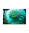 18 WATER MONSTER GREEN Poster