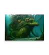 16 WATER MONSTER GREEN Poster