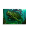28 WATER MONSTER GREEN Poster