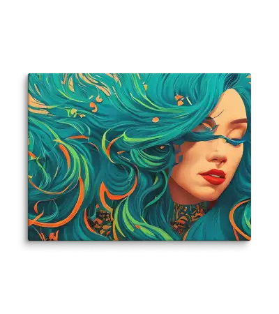 16 RETRO LADY FLAT Canvas