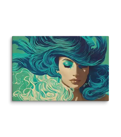 15 RETRO LADY FLAT Canvas